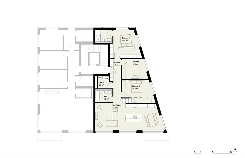 4.5 Zi. Neubau-Attika mit Dachterrasse 4.B – Foto 8 von 12