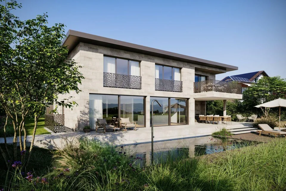 NEUBAU - Exklusives 6.5-Zimmer-Einfamilienhaus mit Pool