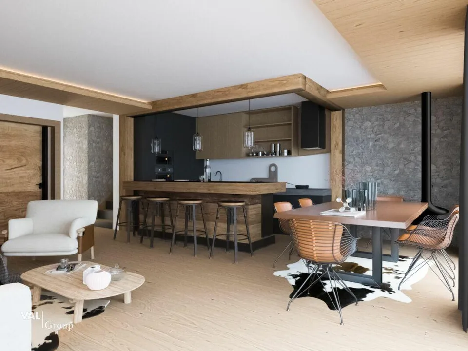 Moderne Hauptresidenz in alpiner Umgebung