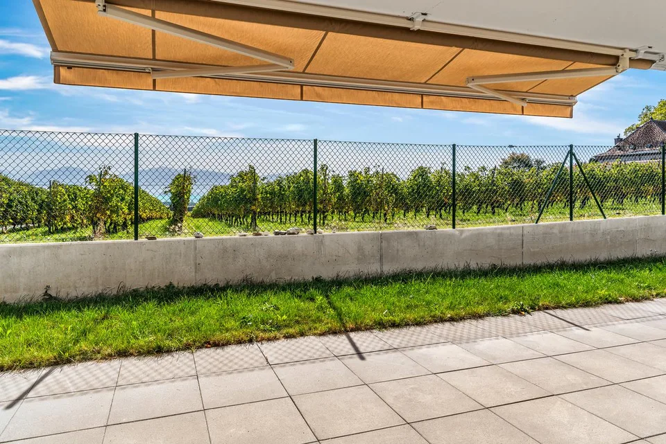 Appartement neuf au cœur des vignes, terrasse et jardin avec vue