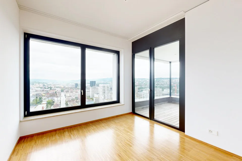 Vivere all'ultimo piano con vista su Zurigo