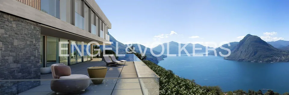 Vista a 180, piscina interna e spa privata sul monte Brè – foto 9 di 10