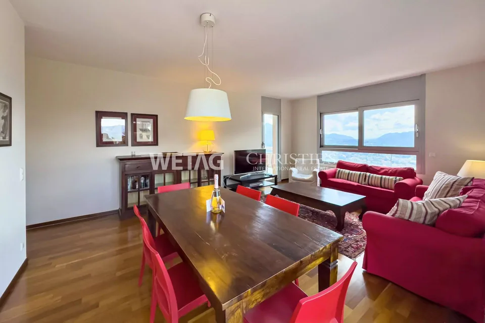 Lugano-Aldesago: cozy apartment with a wonderful lake view for sale, also suitable as a second home