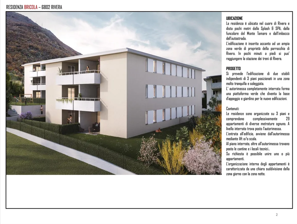 Appartement moderne et lumineux de 3 pièces, nouvellement construit à Rivera
