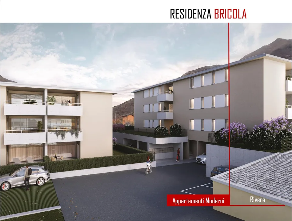 Appartement moderne et lumineux de 3 pièces, nouvellement construit à Rivera