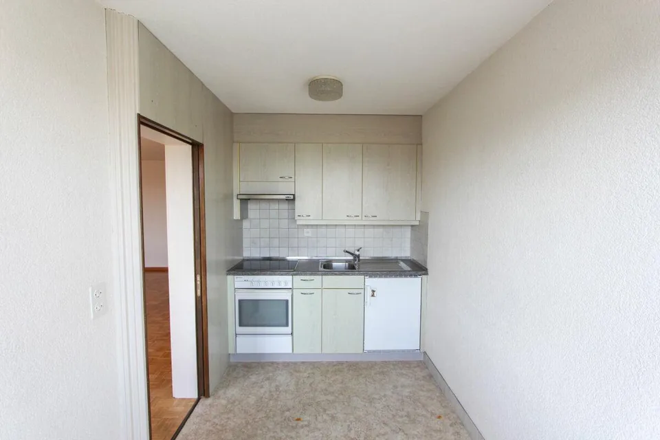 Appartamento accogliente di 1,5 locali, bella posizione con vista sul verde