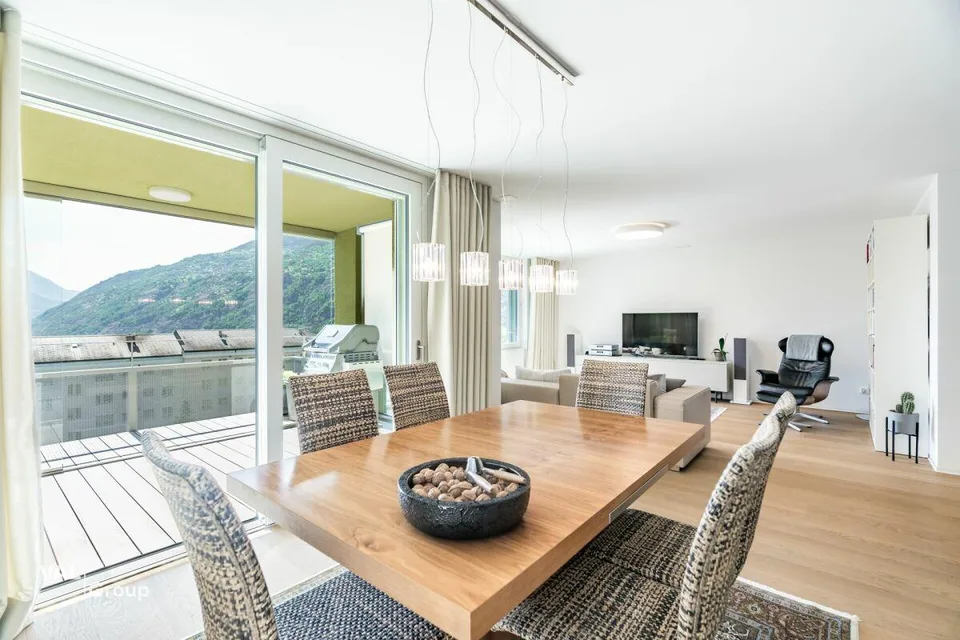 Grosszügige Attikawohnung mit Panoramablick über Brig