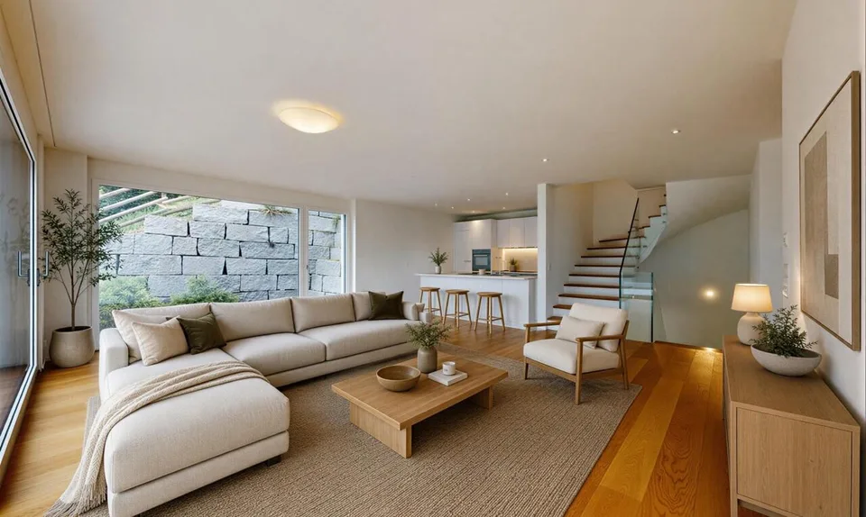 Casa bifamiliare moderna con ampia vista e grande terrazza