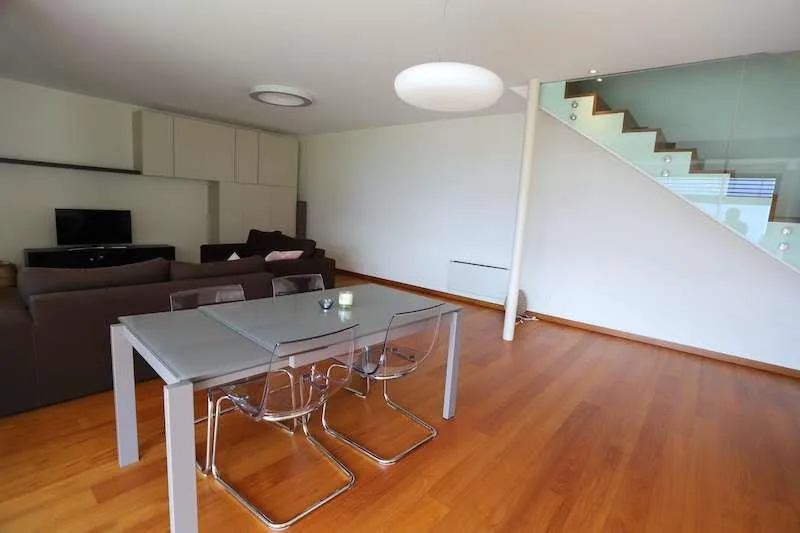 Attic with terrace and lake view