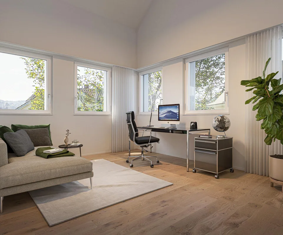 Exklusiv wohnen mit Loft-Feeling im Doppeleinfamilienhaus