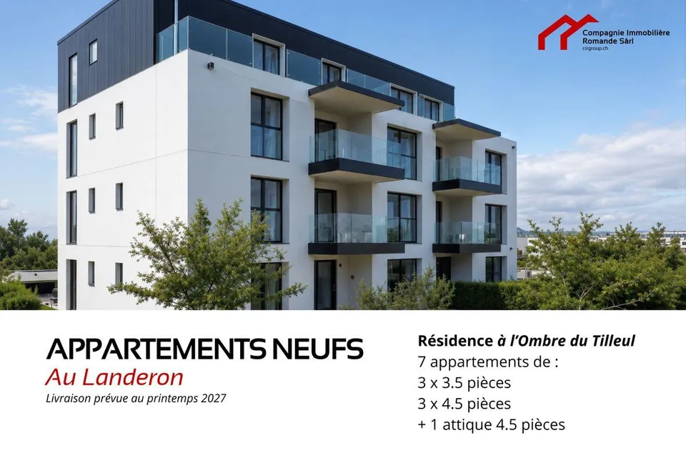 Appartement sur plans 4,5 pièces au Landeron