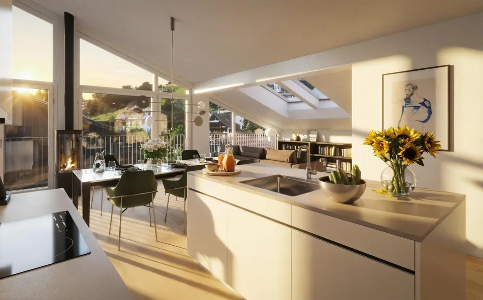 Dachwohnung mit Seeblick - Wohnen über den Dächern von Weggis