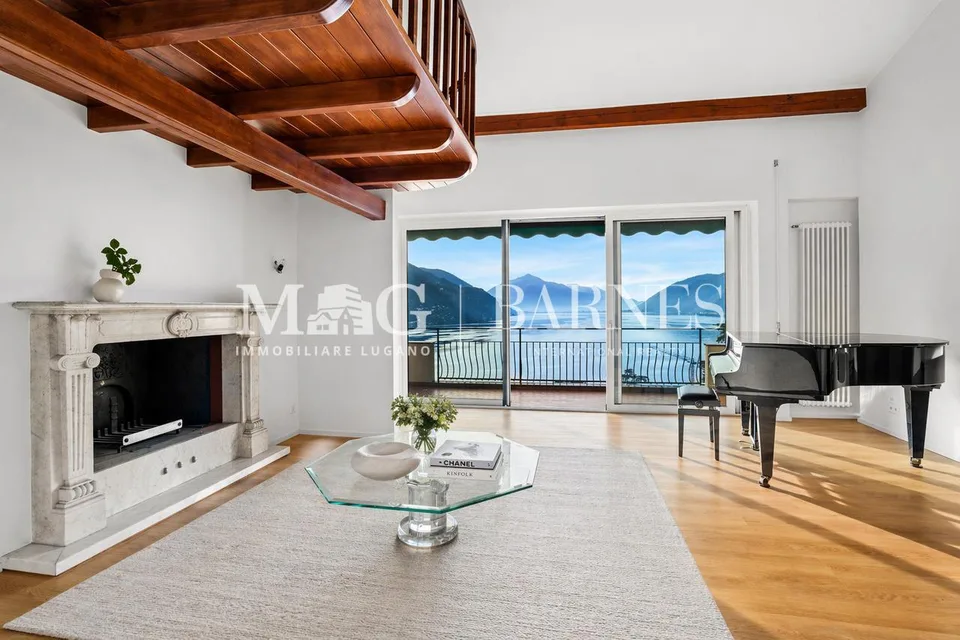 Lugano, Castagnola: Villa con piscina e vista lago panoramica