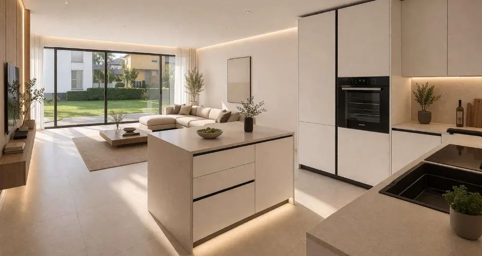 Elegante villetta nuova con giardino in zona residenziale immersa nel