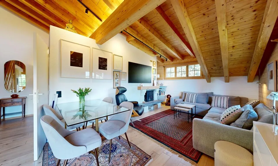 Bel appartement avec mezzanine et vue panoramique – Chesières, Villars