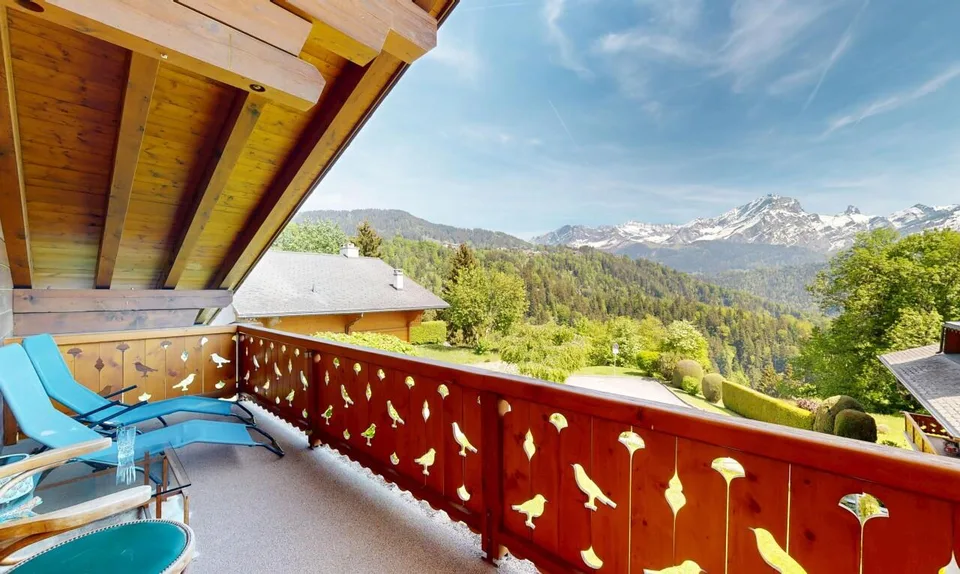 Schöne Wohnung mit Mezzanin und Panoramablick – Chesières, Villars