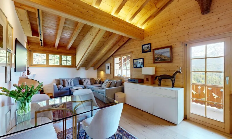 Schöne Wohnung mit Mezzanin und Panoramablick – Chesières, Villars