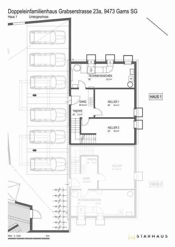 5 1/2-Zimmer Doppeleinfamilienhaus mit zwei Tiefgaragenplätzen – Foto 6 von 8