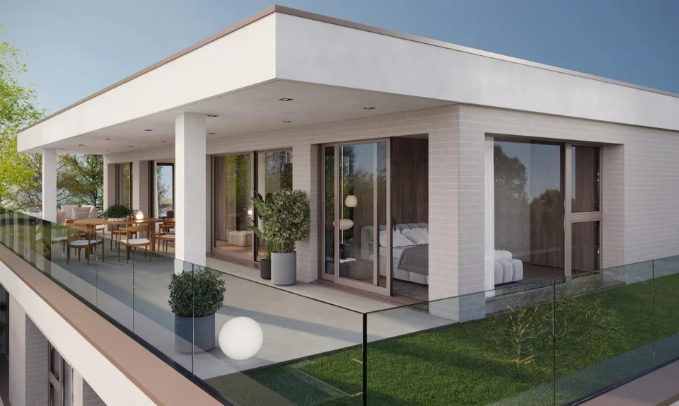 Attique de standing avec terrasse et balcon