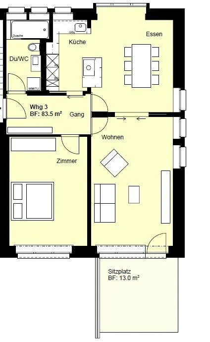 City Garden - Appartement 2.5 pièces en excellent emplacement à Zurich – photo 9 sur 9
