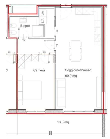 Mendrisio – moderne attique 2.5 pièces avec grand balcon habitable – photo 12 sur 12