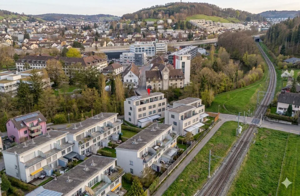 Maison mitoyenne moderne de 7,5 pièces directement sur la réserve naturelle de Töss