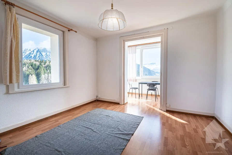 Bel appartement traversant à Leysin