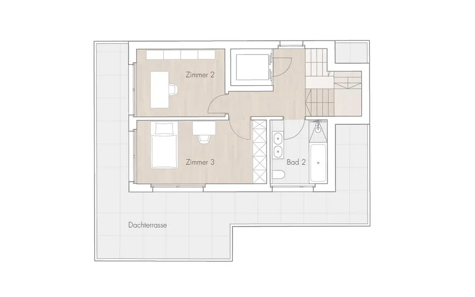 Neubau Dinkelbergstrasse, Wohnung 3 - Maisonette-Attika – Foto 11 von 11