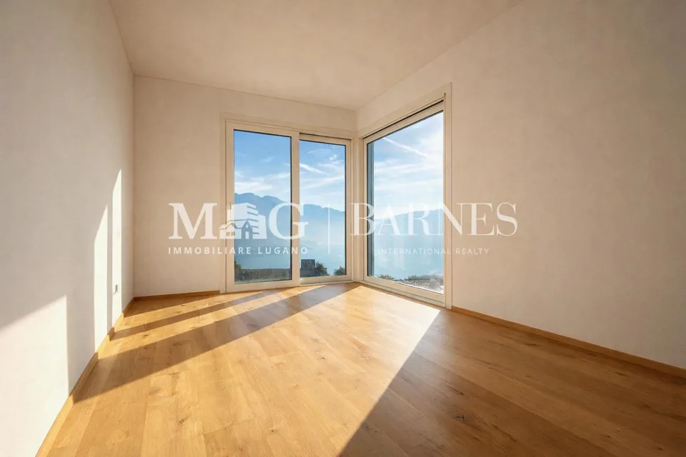 Lugano, Carona: Appartamento 4.5 locali con giardino e vista lago