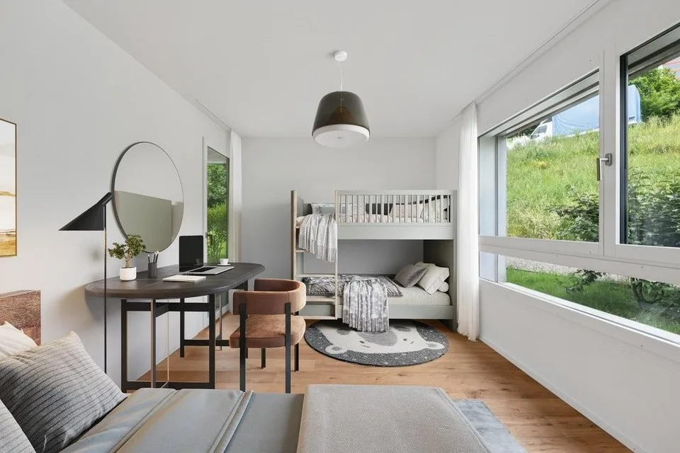 Abitare attraente con stile in un ambiente verde.