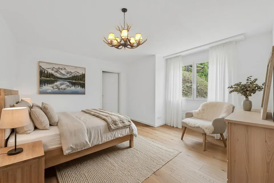 Davos Platz: appartamento di vacanza in una posizione tranquilla con vista panoramica