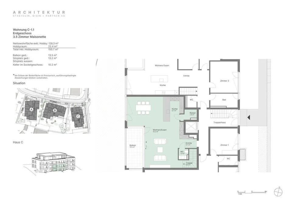 Neubau EG-Maisonette-Wohnung an gesuchter Lage (C-1.1)