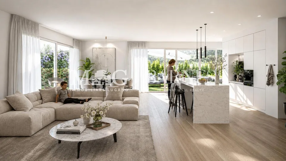 Collina d'Oro: Nuovo appartamento 4.5 locali con giardino privato