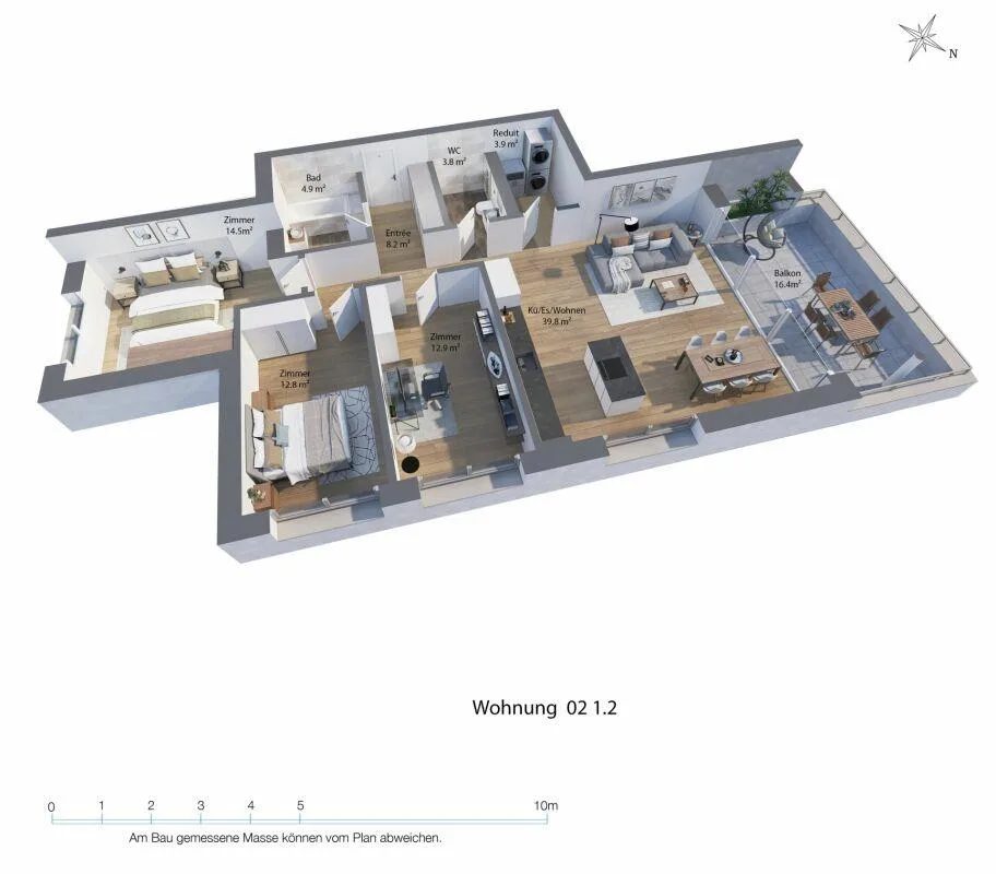 4.5 Zimmer Wohnung C 1.2 – Foto 13 von 13
