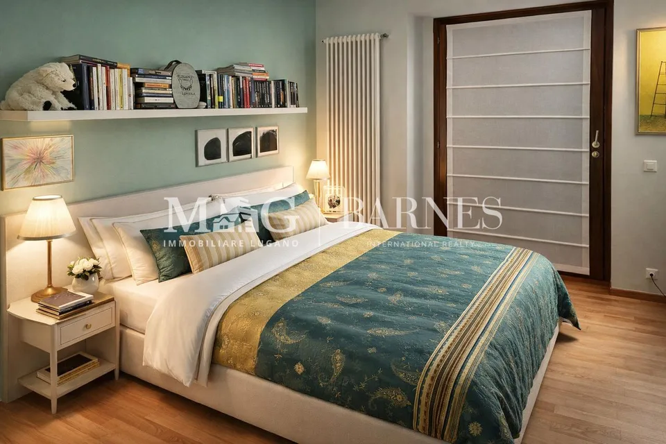 Comano: Appartamento 4.5/5.5 locali con giardino privato e piscina – photo 8 of 9