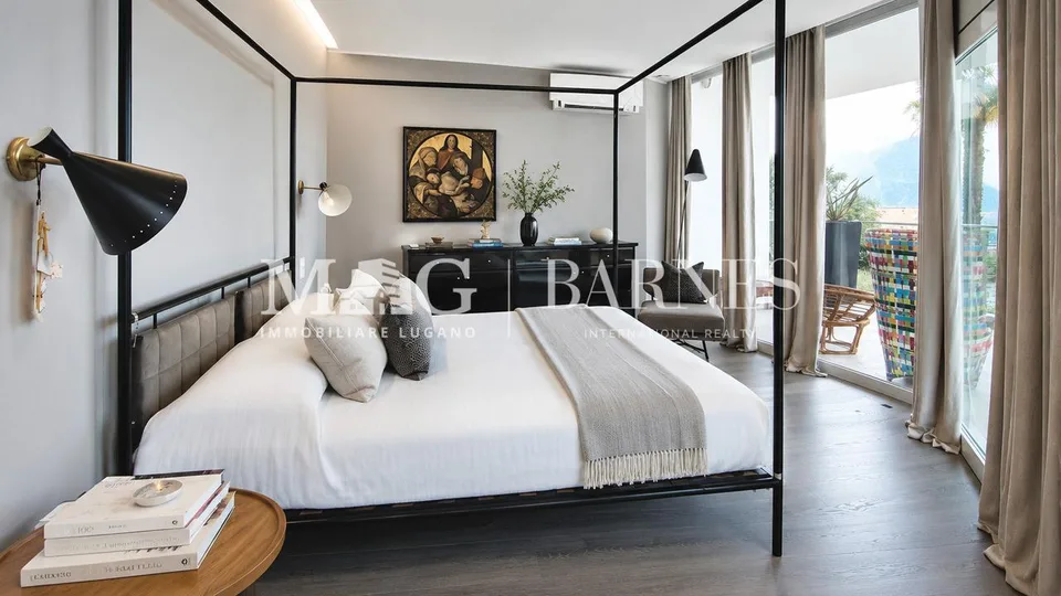 Lugano, Castagnola: Villa moderna con piscina e vista lago – Foto 10 von 19