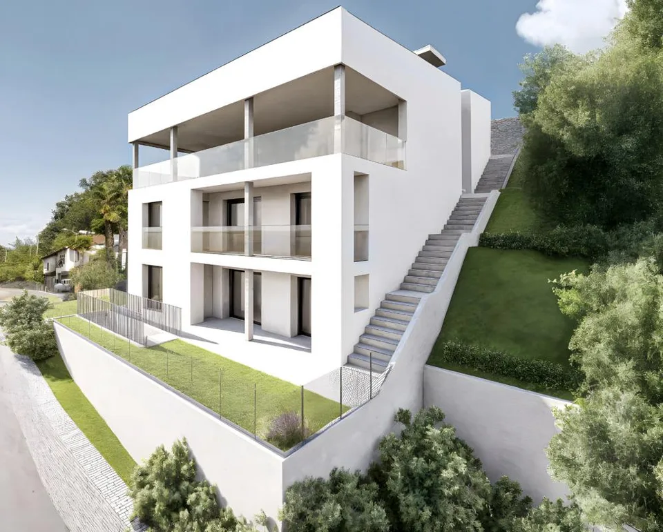 Esclusivo appartamento di 3.5 locali con terrazzo, giardino e vista lago