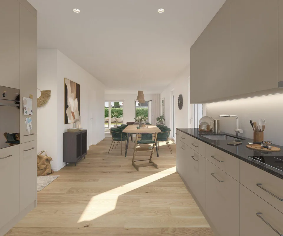 Maison de rang neuve dans un emplacement familial