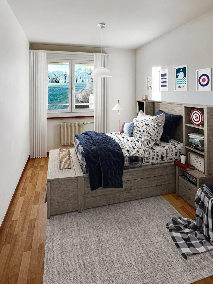 Vier-Zimmer-Wohnung im letzten Stock mit herrlicher freier Aussicht