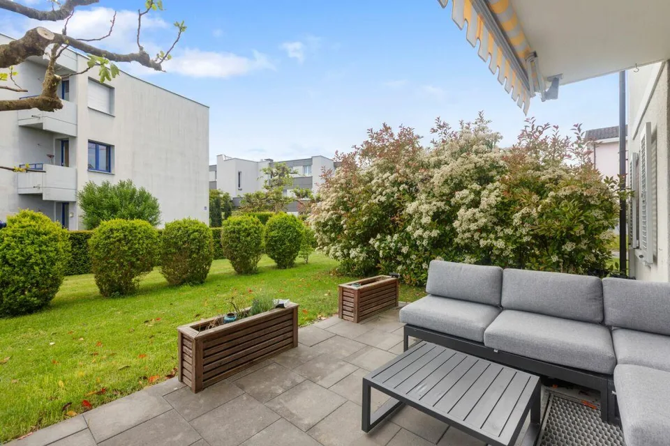 Charmante 3-Zimmer-Gartenwohnung mit sonnigem Sitzplatz und freiem ...