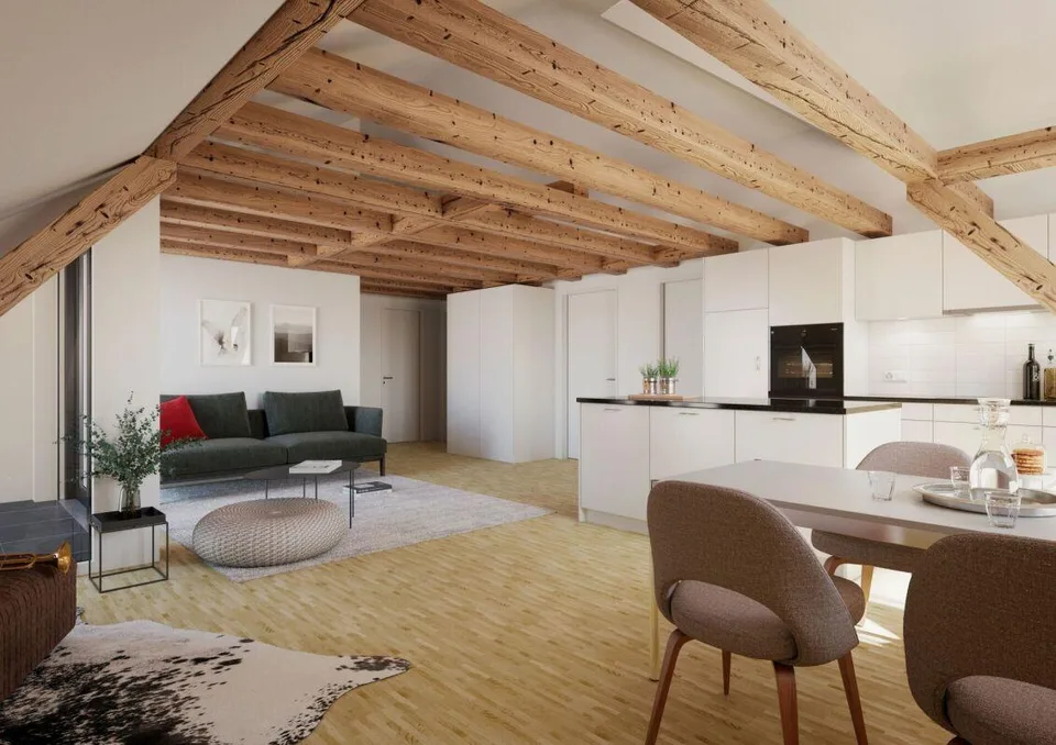 Moderne Dachwohnung mit Loggia an zentraler Lage