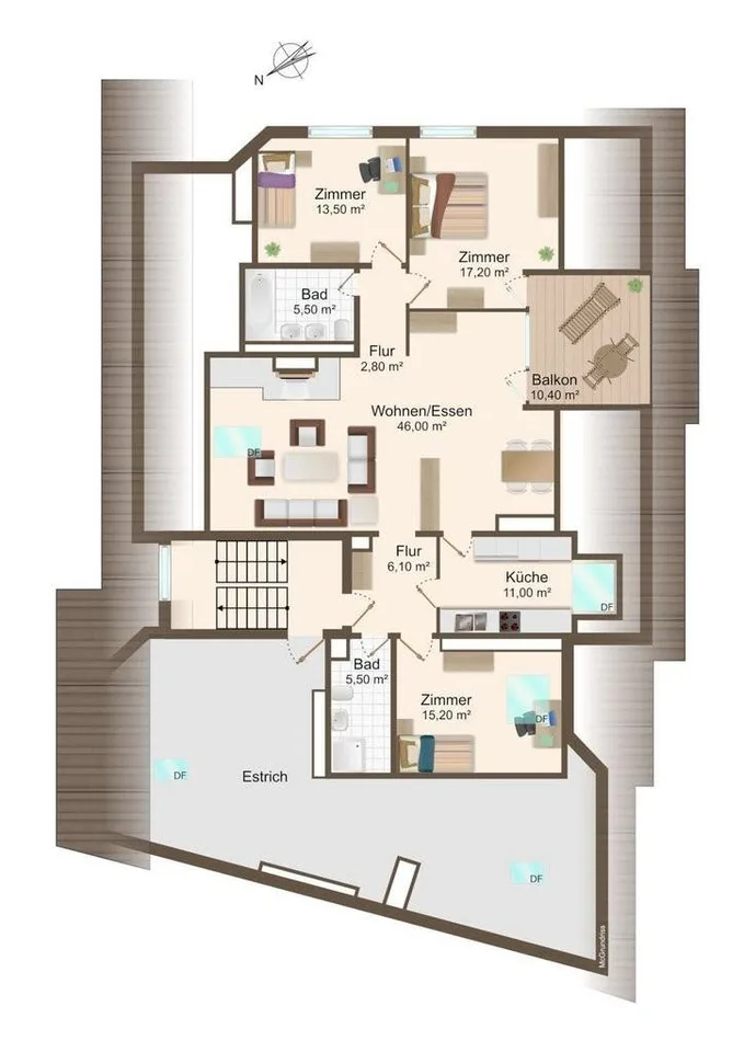 Top für Familien 4.5 Zimmer im Grünen, Kindergarten ums Eck – Foto 9 von 9