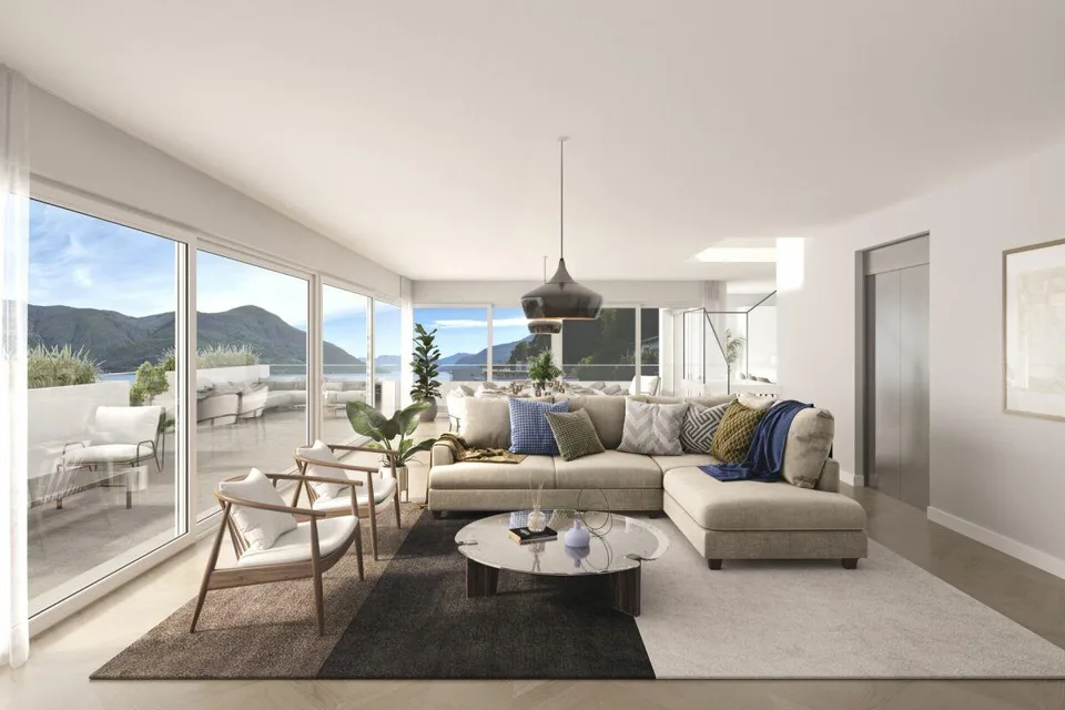 Brissago - Residenza Riasco Riva mit Privatstrand