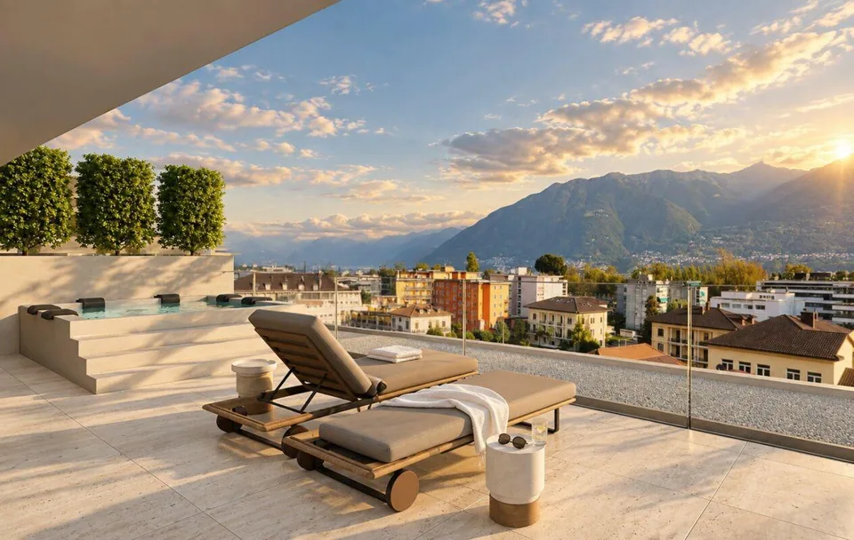Vivi il lusso a Locarno - Prestigioso attico 4.5 locali in centro (auch Zweitwohnsitz) – Foto 2 von 22