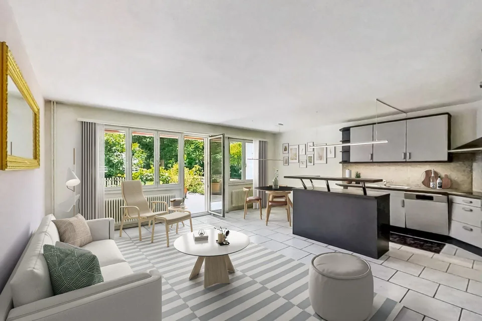 Grosszügige Parterre-Wohnung mit Terrasse