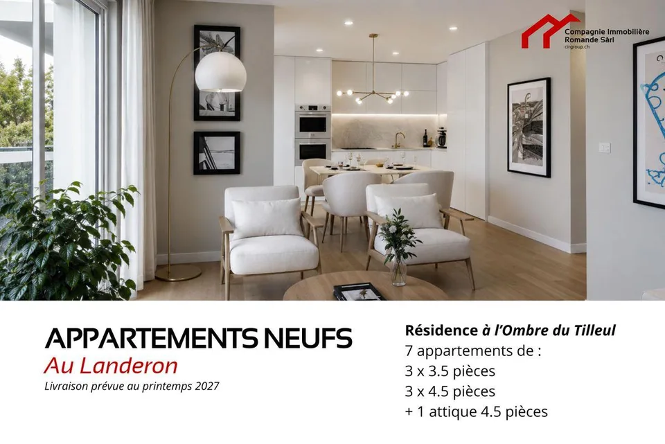 Appartement neuf au Landeron (Livraison printemps 2027)