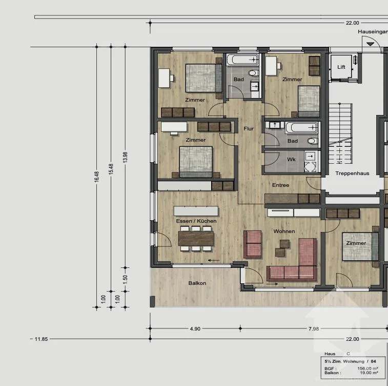 Nuovi appartamenti residenziali di 5,5 stanze – foto 10 di 13
