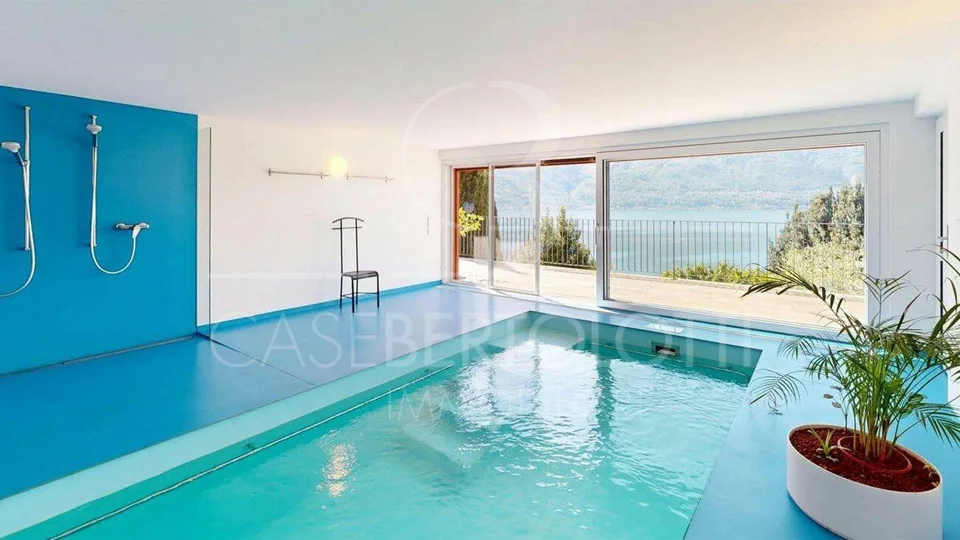 Villa mit Innenpool, Wohnsuite & Privatsphäre über dem Lago Maggiore