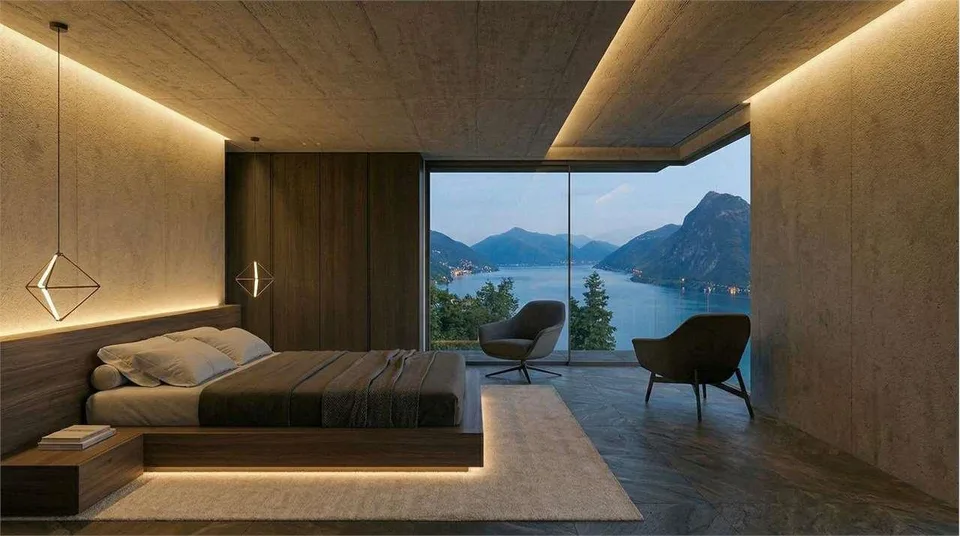 Massagno - Einfamilienhaus mit Pool und Seeblick