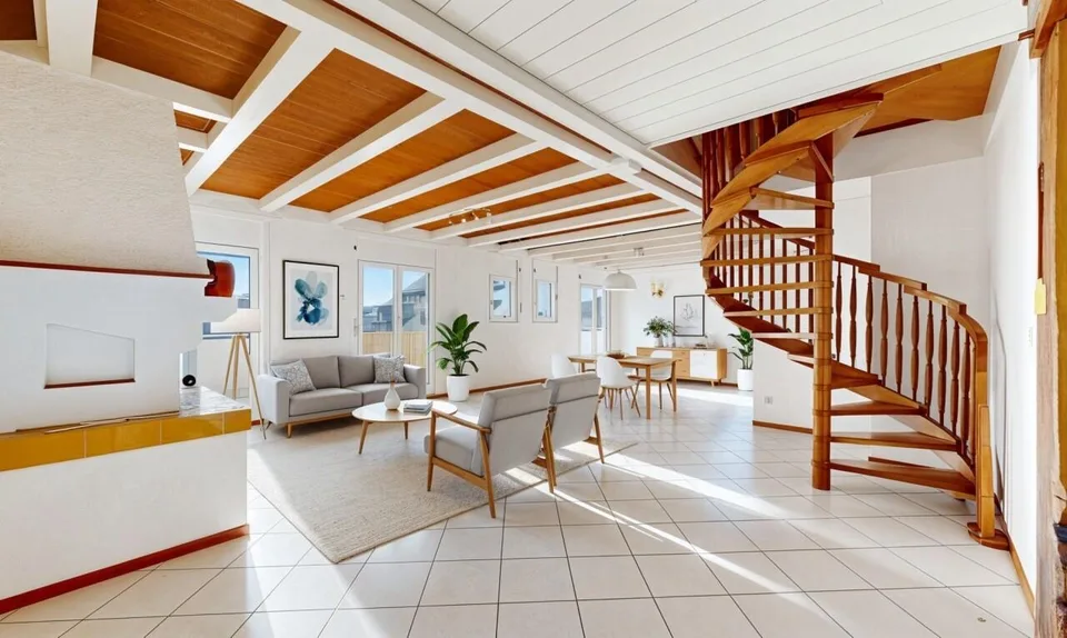Spacieux et lumineux duplex en attique avec vue dégagée